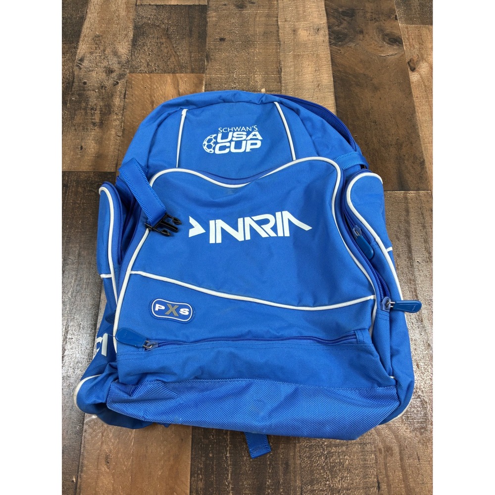 Inaria Schwan's USA‎ Cup Soccer Backpack Blue PXS Gear Bag Padded Straps